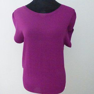 Ann Taylor Knit Top in Fuchsia